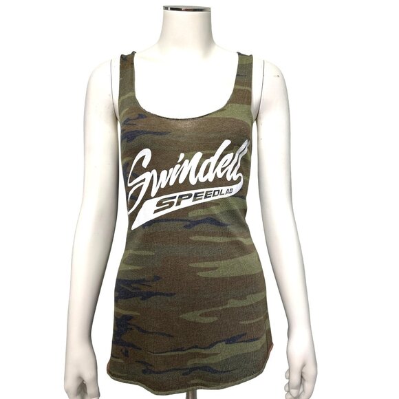 Alternative Earth Racer Tank Speed Lab Camouflage Scooped Neck Tank Top Size LG - Picture 1 of 10